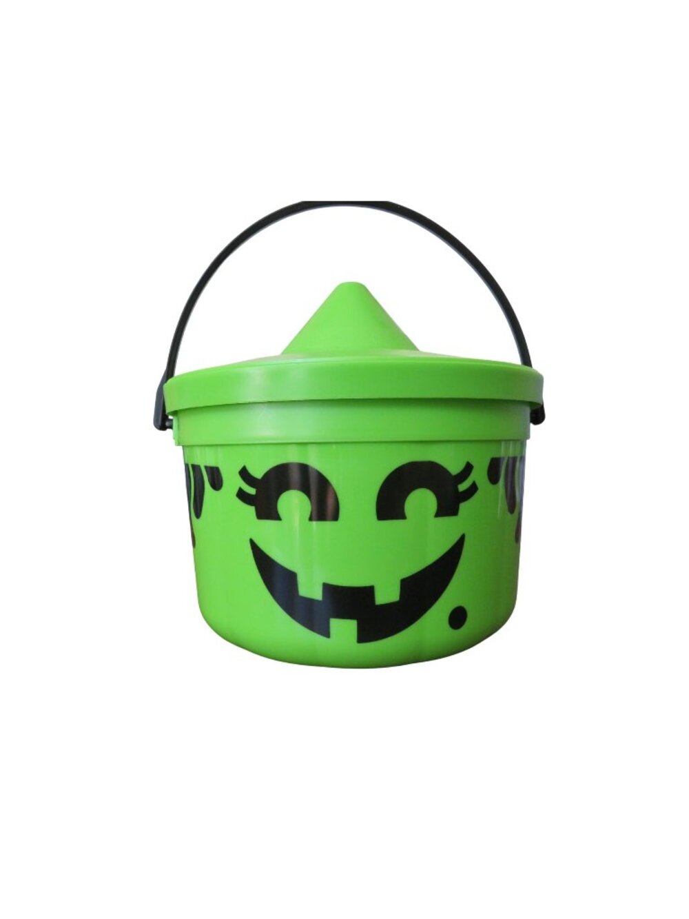 Vintage 1986 McDonalds Halloween Green Witch Pail With Lid & Handle